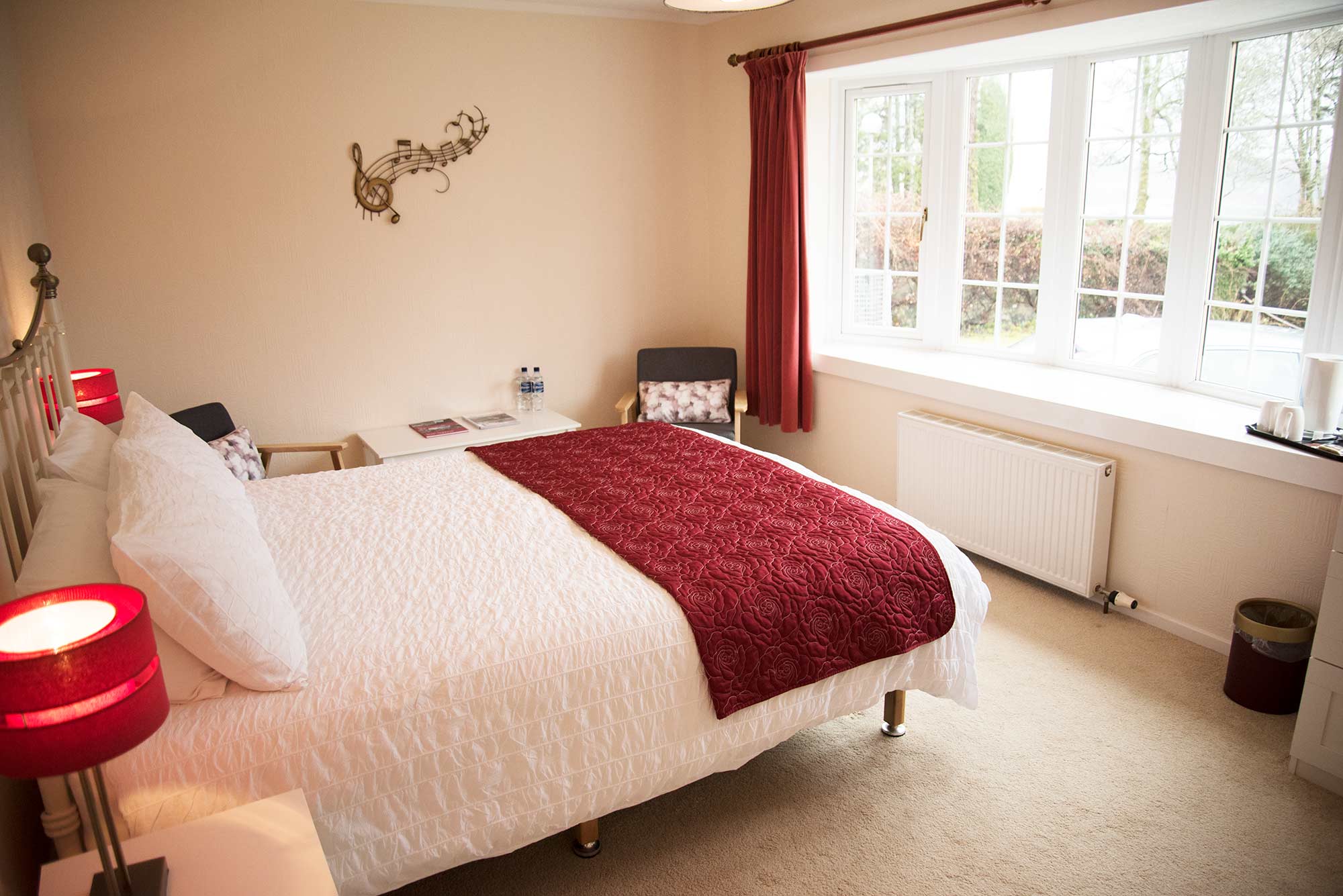 double room with large windows